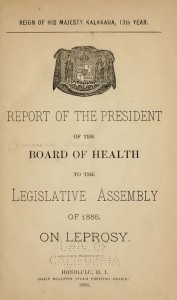 Hawaii Board of Health report on leprosy, 1886.