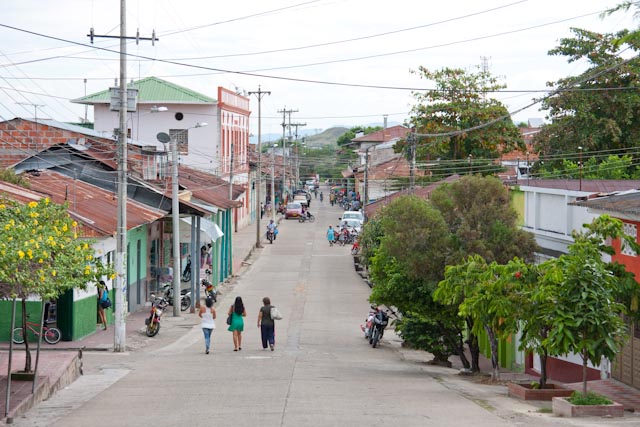 Main street in Agua de Dios