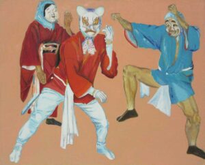 Hyottoko clowns